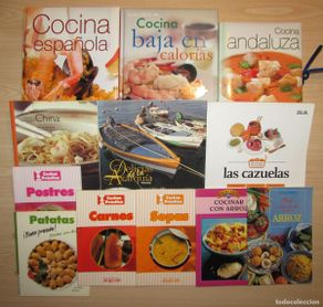 Livres d'occasion: Lote 12 libros cocina recetas dietas postres sopas carnes arroz China oriental Andalucía española